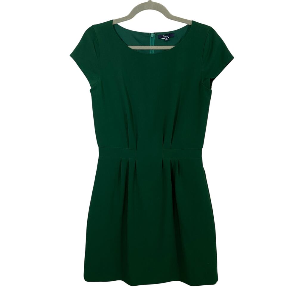 Madewell Green Short Cap Sleeve Pockets Shift Sheath Dress Size 2 - Picture 1 of 8